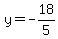 y=-18%2F5