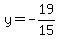 y=-19%2F15