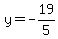 y=-19%2F5