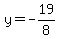y=-19%2F8