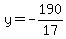 y=-190%2F17