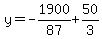 y=-1900%2F87%2B50%2F3