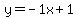 y=-1x%2B1
