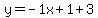 y=-1x%2B1%2B3