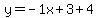 y=-1x%2B3%2B4