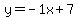 y=-1x%2B7