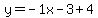 y=-1x-3%2B4