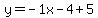 y=-1x-4%2B5