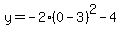 y=-2%280-3%29%5E2-4