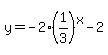 y=-2%281%2F3%29%5Ex-2