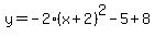 y=-2%28x%2B2%29%5E2-5%2B8