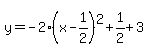 y=-2%28x-1%2F2%29%5E2%2B1%2F2%2B3