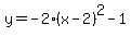 y=-2%28x-2%29%5E2-1