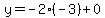 y=-2%2A%28-3%29%2B0