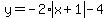 y=-2%2Aabs%28x%2B1%29-4