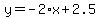 y=-2%2Ax%2B2.5