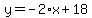 y=-2%2Ax+%2B+18