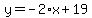 y=-2%2Ax+%2B+19