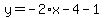 y=-2%2Ax-4-1