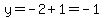 y=-2%2B1=-1