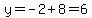 y=-2%2B8=6