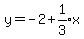 y=-2%2Bexpr%281%2F3%29x