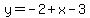 y=-2%2Bx-3
