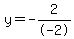 y=-2%2F-2