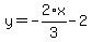 y=-2%2F3%2Ax-2