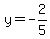 y=-2%2F5