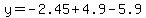 y=-2.45%2B4.9-5.9