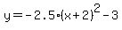 y=-2.5%28x%2B2%29%5E2-3