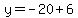 y=-20%2B6
