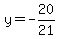 y=-20%2F21