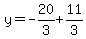 y=-20%2F3%2B11%2F3