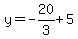 y=-20%2F3%2B5