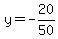 y=-20%2F50