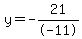 y=-21%2F-11