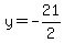 y=-21%2F2