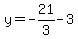 y=-21%2F3-3