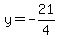 y=-21%2F4