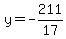 y=-211%2F17