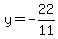 y=-22%2F11