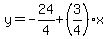 y=-24%2F4%2B%283%2F4%29x