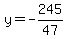 y=-245%2F47