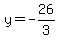 y=-26%2F3