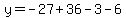 y=-27%2B36-3-6