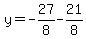 y=-27%2F8-21%2F8