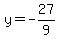 y=-27%2F9