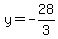 y=-28%2F3